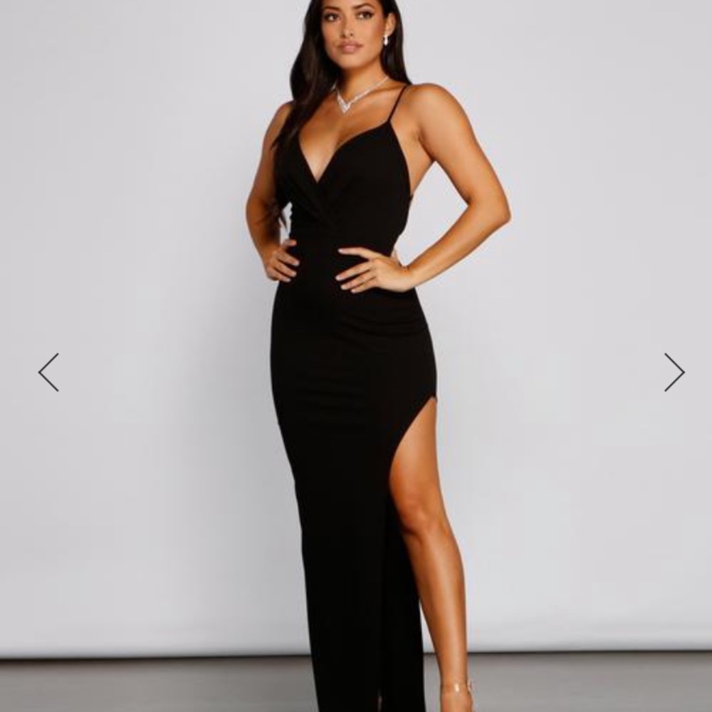Brand new long black dress.(Beautiful back design) - Picture 3 of 5